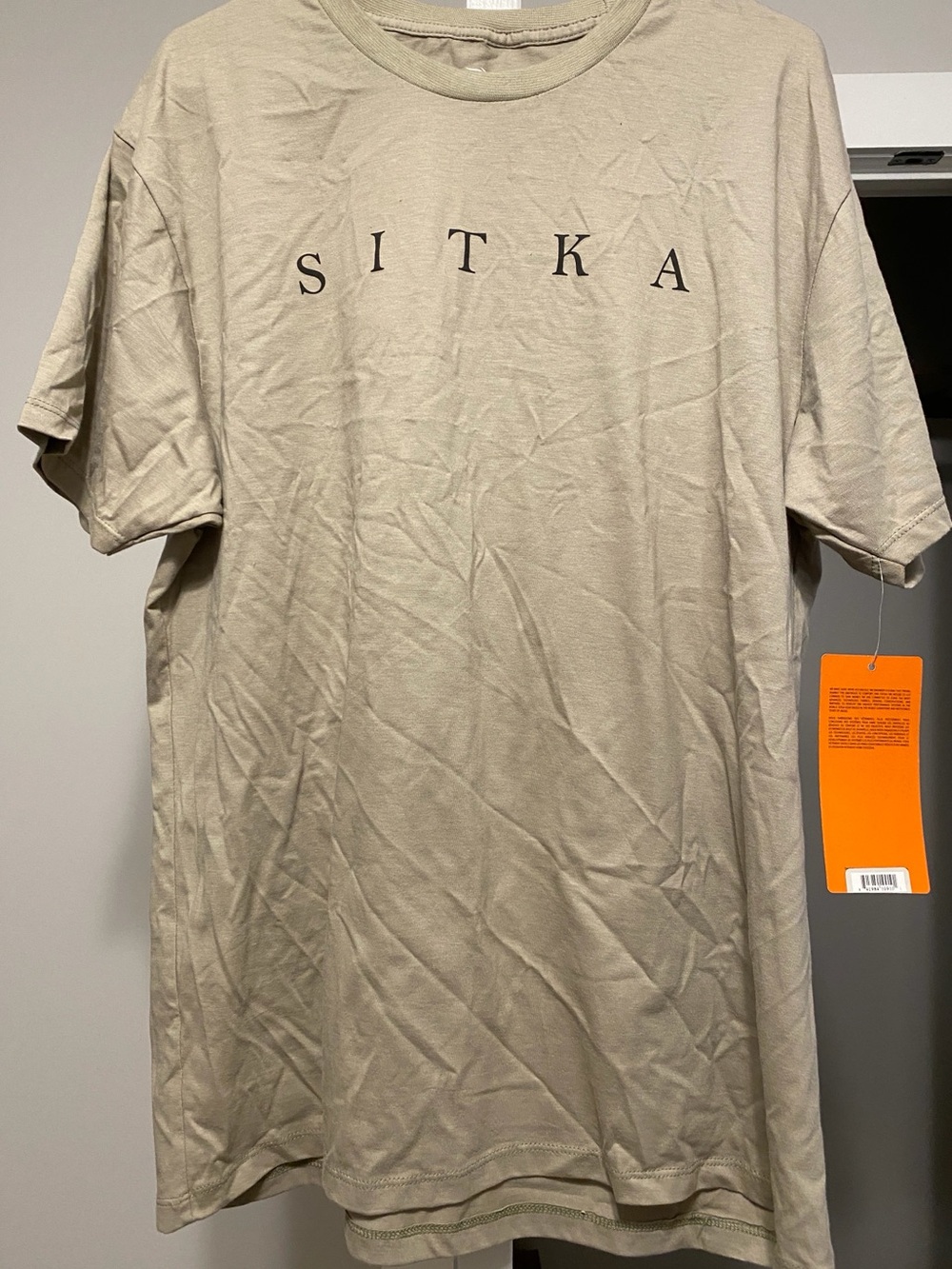 Men's Tan Short-Sleeve Logo T-Shirt